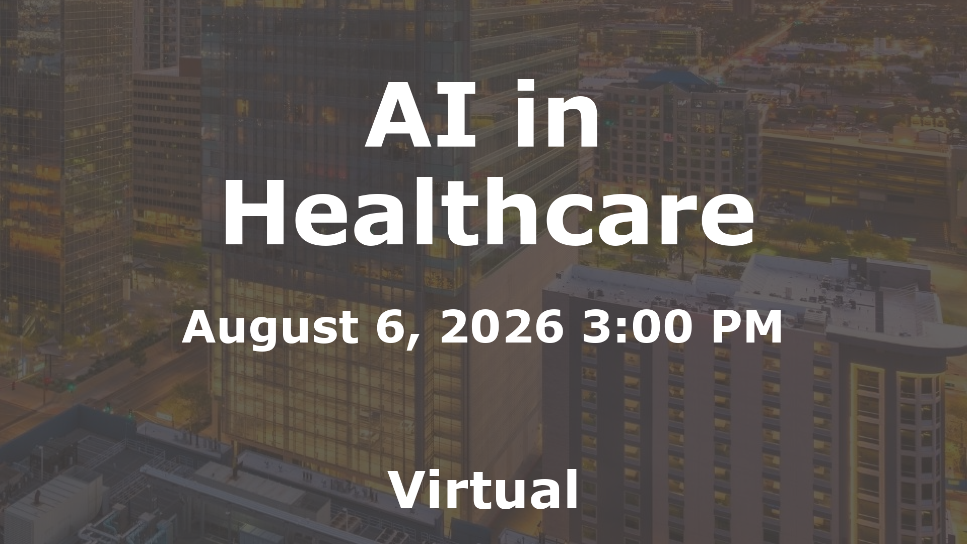 AI in Healthcare event image
